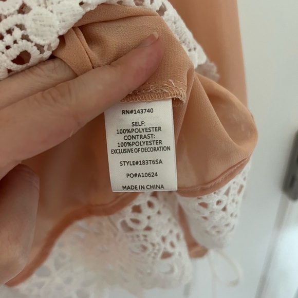 Anthropologie Sheer Coral Blouse - Picture 3 of 4